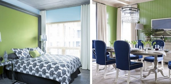 Otras combinaciones con verde manzana : pintomicasa.com Decorar mi comedor con naranja u violeta