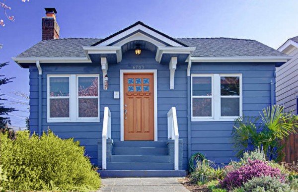 Paredes de color azul en interior y exterior | Casas pintadas exterior