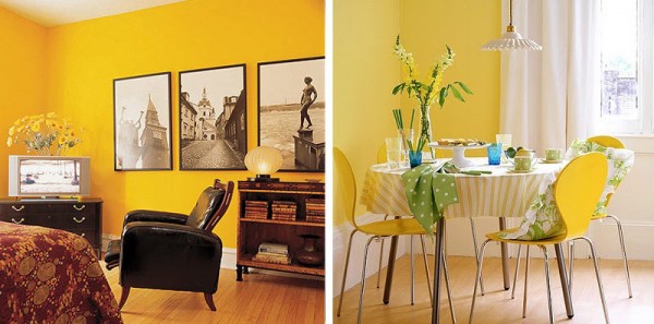 Las paredes interiores en color amarillo : pintomicasa.com
