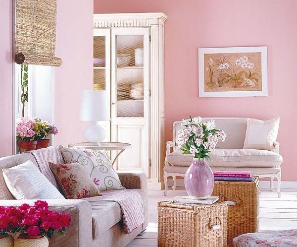 Salón en color rosa : pintomicasa.com