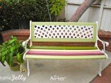 Renovando un viejo banco de jardín con pintura