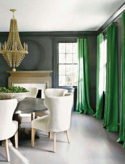 cortinas verde esmeralda