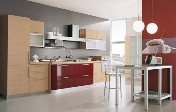 Combinaciones de colores modernas : pintomicasa.com Cocinas rojas y verdes