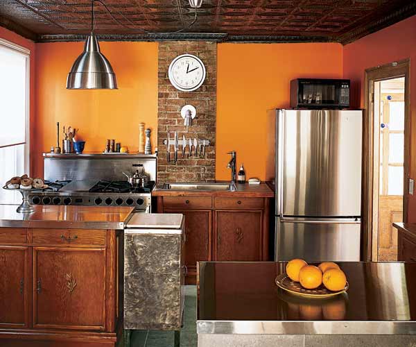 Paredes De La Cocina En Naranja Pintomicasacom