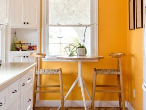 Paredes de la cocina en naranja