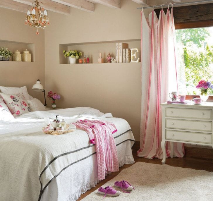 Beige y rosa