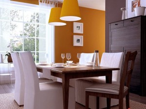 Color naranja para el comedor