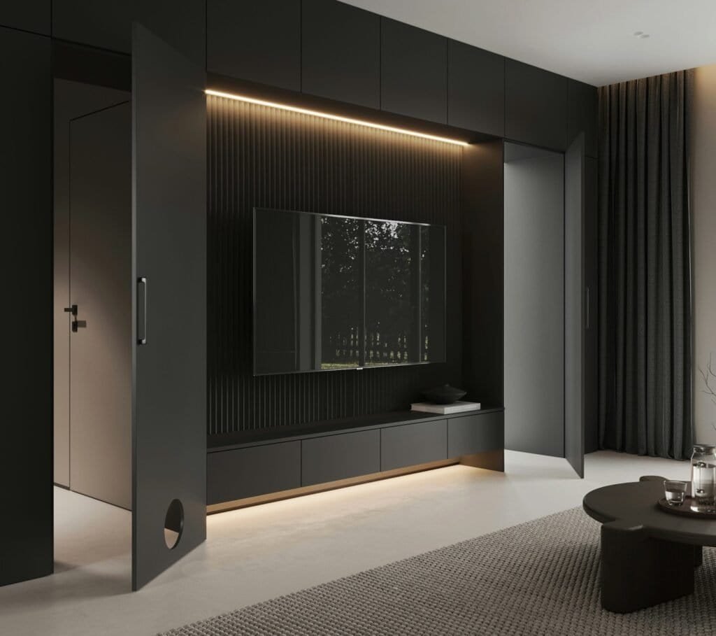 Pared del mueble de tv