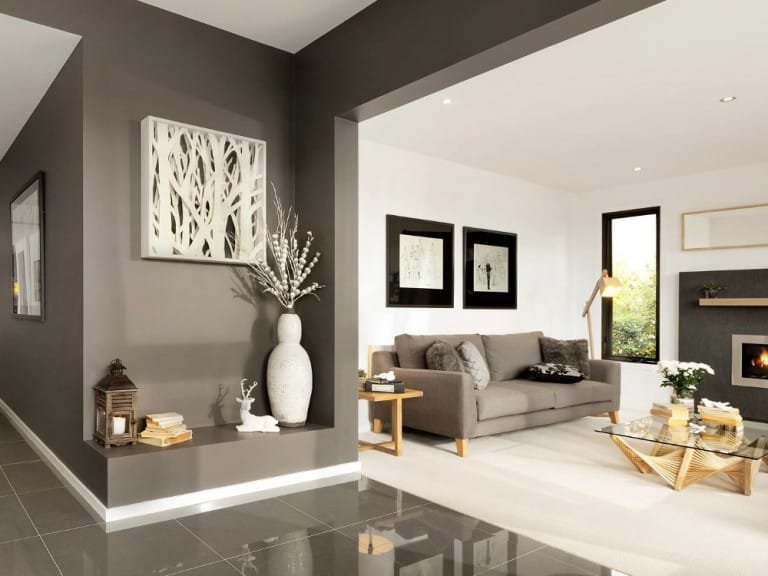 Ambiente gris y blanco