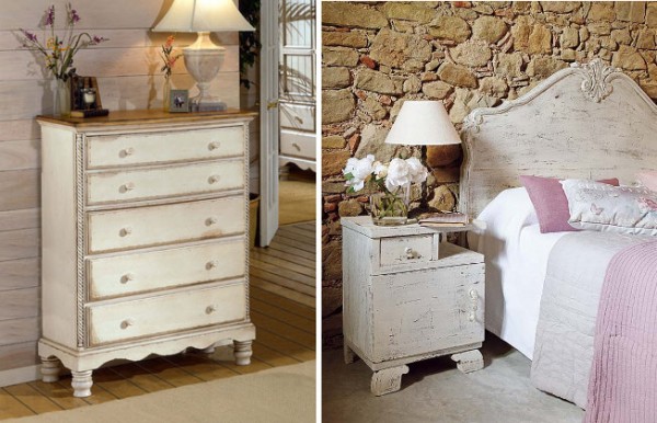 Muebles de dormitorio decapados