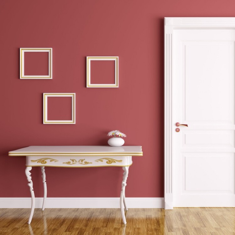 Pared color de pintura Pantone 2015, Rojo Marsala