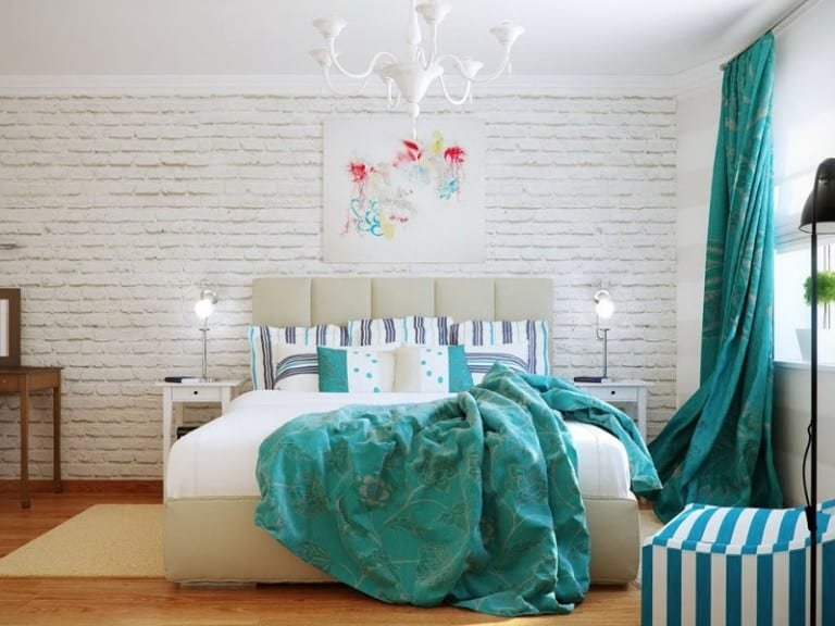 Cortinas turquesas