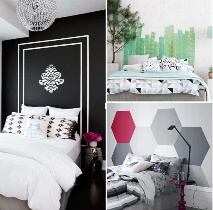 Cabeceros de camas realizados con pintura