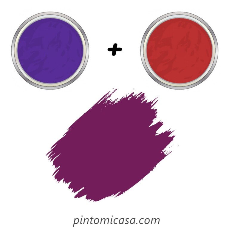 Resultado de mezclar violeta y rojo