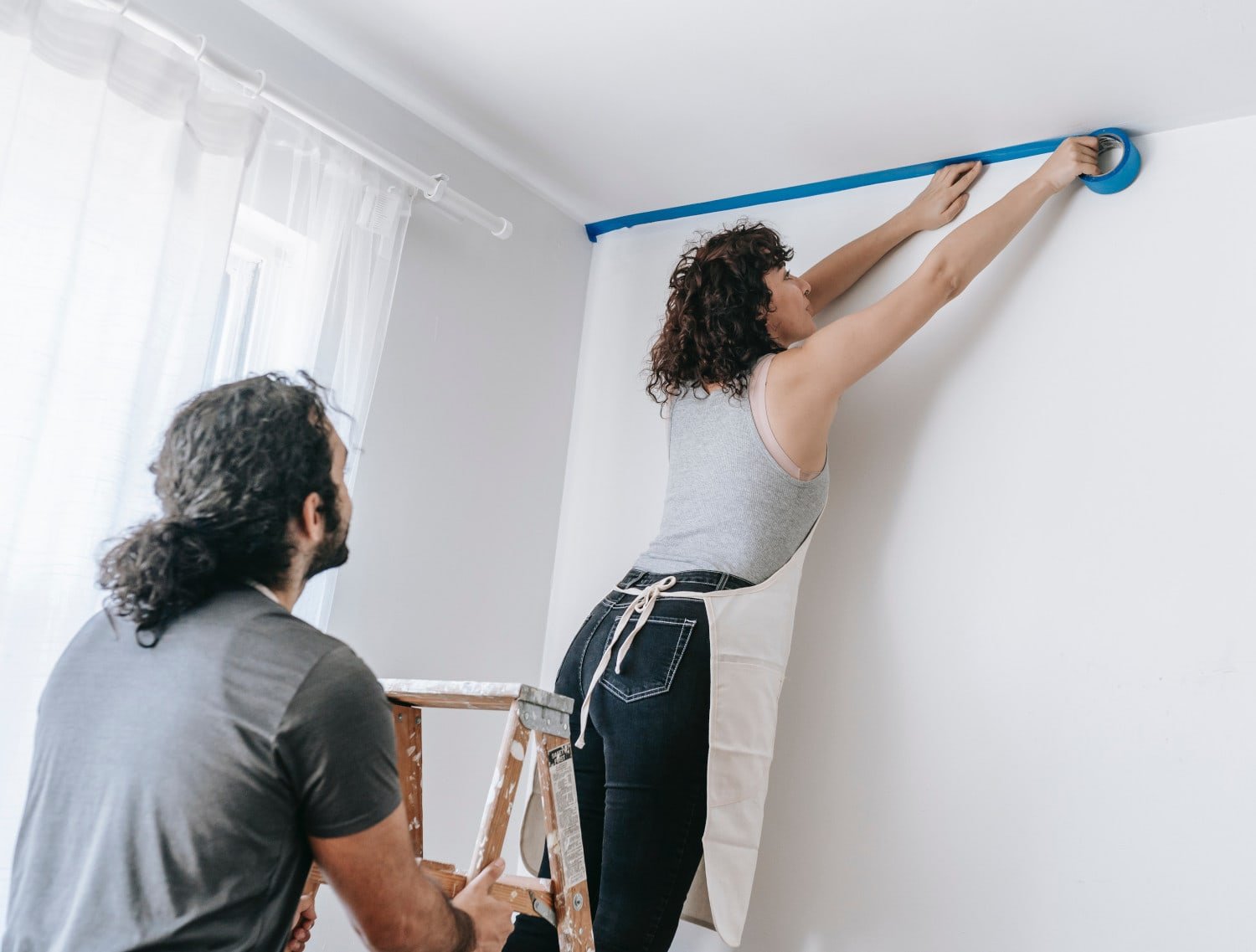 Preparando pared para pintar