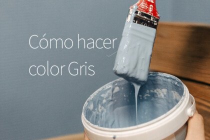 Color Gris, mezcla de colores de pintura