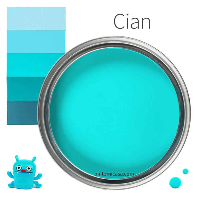 Color de pintura cian