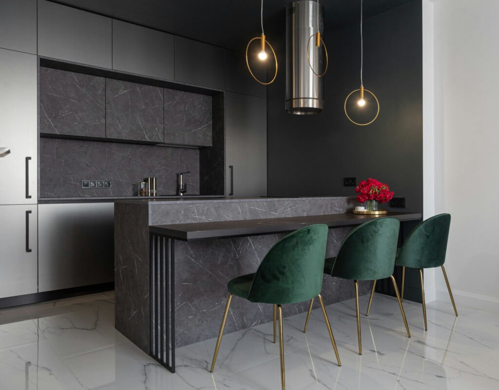 Cocina de color grafito